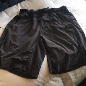 Solid Grey Men’s Lululemon athletic shorts. 9”.